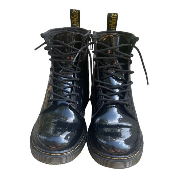 Dr. Martens 1460 Patent Black Combat Boots (Combs) - Picture 2 of 9